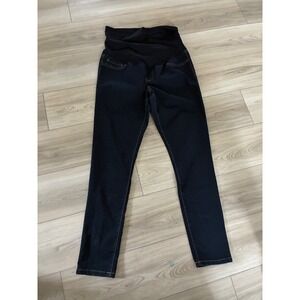 Liz Lange Maternity Dark Wash Denim Over Belly Skinny Jeans M M 8 10